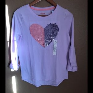 Cat & Jack,XL child,heart T shirt purple/pink